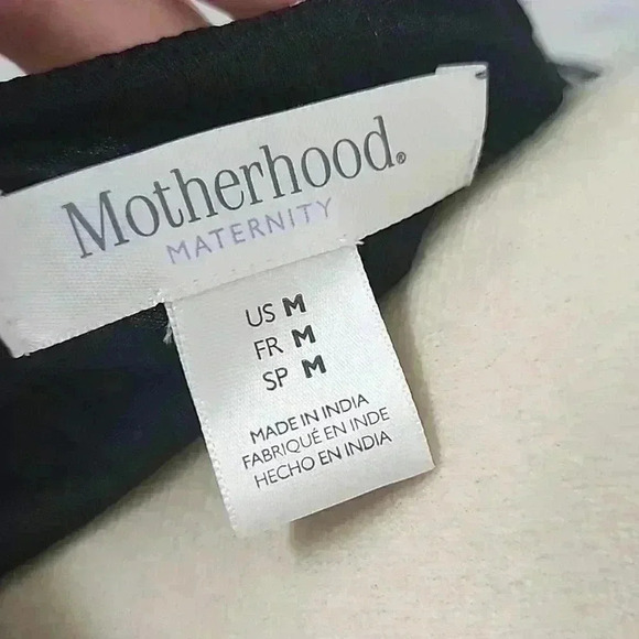 Motherhood Maternity White & Black Butterfly Print Tie A-line Dress Medium - Picture 3 of 3